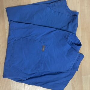 Figs Women's Scrub Pants/Tops in Vibrant Blue. Figs Women's Scrub Pants in Black